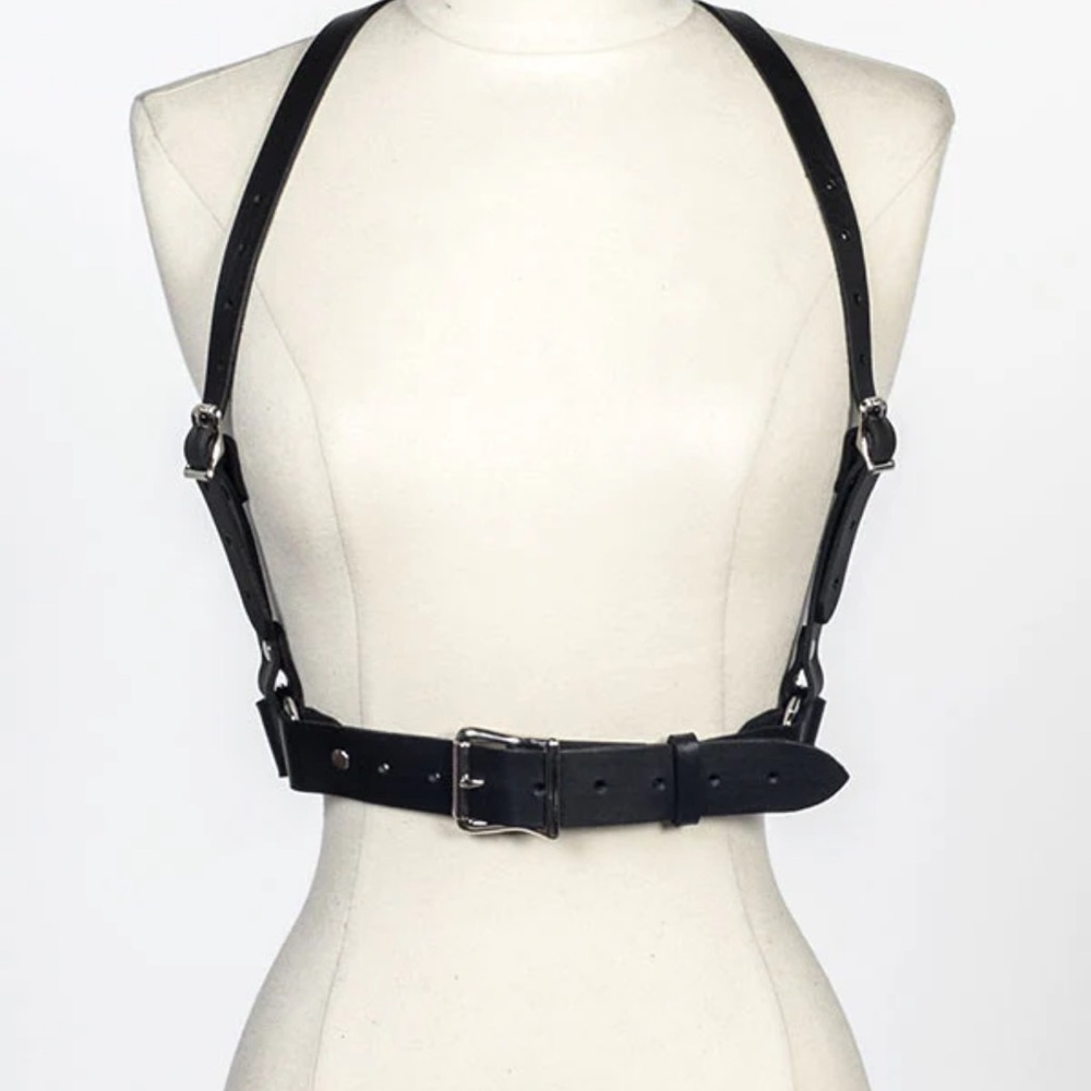 Zana Bayne Black Leather Harness Belt